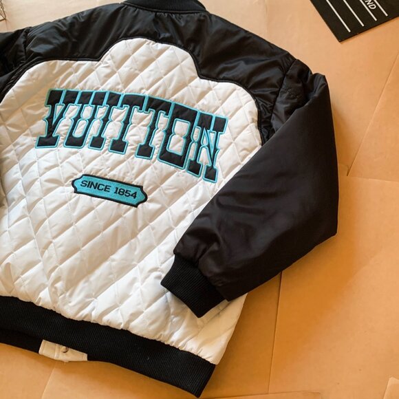 Louis Vuitton Bicolor Satin Bomber Jacket - Picture 6 of 8